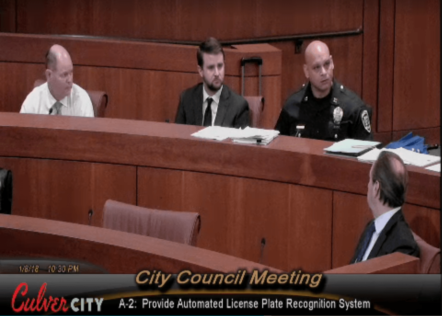 Captain Sam Agaiby Presents Automatic License Plate Reader Program to Culver City Council